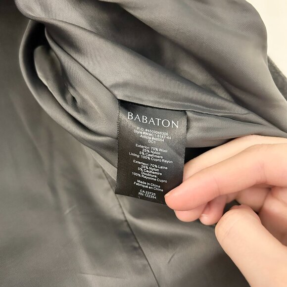 Babaton Aritzia Brady Wool Short Peacoat Jacket in Gray Size L - Picture 6 of 10